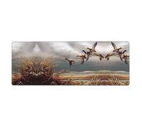 WHJDPP Hunting Flying Wild Ducks - Tappetino per mouse esteso 30,5 x 80 cm