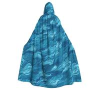 WHJDPP Il mantello con cappuccio per adulti Blue Ocean Printing è un poncho con cappuccio super grande, confortevole e resistente per Halloween