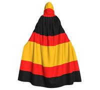 WHJDPP Il mantello con cappuccio per adulti con stampa bandiera della Germania è un poncho con cappuccio super grande, confortevole e resistente per Halloween