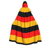 WHJDPP Il mantello con cappuccio per adulti con stampa bandiera della Germania è un poncho con cappuccio super grande, confortevole e resistente per Halloween
