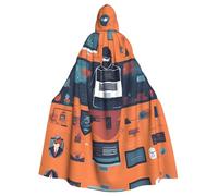 WHJDPP Il mantello con cappuccio per adulti con stampa di attacco di hacker è un poncho con cappuccio super grande, comodo e resistente per Halloween