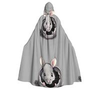 WHJDPP Il mantello con cappuccio per adulti con stampa di ratto grigio è un poncho con cappuccio super grande, confortevole e resistente per Halloween