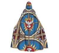 WHJDPP Il mantello con cappuccio per adulti con stampa di spirito santo christia è un poncho con cappuccio super grande, confortevole e resistente per Halloween