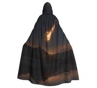 WHJDPP Il mantello con cappuccio per adulti Meteorite colpisce la luna Picture è un poncho con cappuccio super grande, confortevole e resistente per Halloween