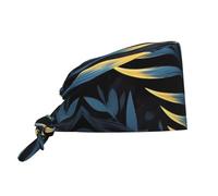 WHJDPP Leaves in The Dark Printing Cleaning Working Cap Cappello da chef per donne e uomini, per chirurgia, infermieristica, nero