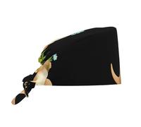 WHJDPP Little Kangaroo - Berretto da lavoro per donne e uomini, regolabile, assorbe il sudore, traspirante, colore: nero