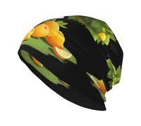 WHJDPP Little Rabbit Reading Under The Fruit Tree Stampato Adulto Knit Beanie - Morbido e confortevole cappello elasticizzato per uomini e donne nero