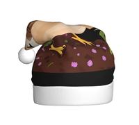WHJDPP Little Sparrow in the flowerbed Prints Cappello di Natale durevole per adulti per Halloween, Natale, Capodanno