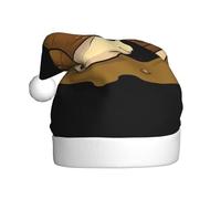 WHJDPP Lumaca che gioca nel fango Immagine Cappelli di Natale peluche da uomo e da donna, tappi per feste di Capodanno per adulti