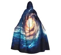 WHJDPP Mantello con cappuccio per adulti con immagine della Via Lattea della galassia dell'universo, mantello con cappuccio super grande senza cerniera