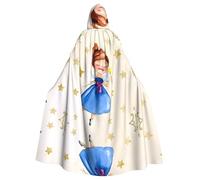 WHJDPP Mantello con cappuccio per adulti con immagine di una stella delle fate per Halloween, mantello con cappuccio super grande senza cerniera