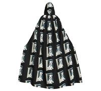 WHJDPP Mantello con cappuccio per adulti con stampa Dalmatian in the book, per Halloween, super grande, senza cerniera