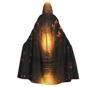 WHJDPP Mantello con cappuccio per adulti con stampa di percorsi di farfalla per Halloween, per giochi di ruolo