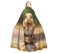 WHJDPP Mantello con cappuccio per adulti con stampa di porcellini d'India, per Halloween, feste in costume ed eventi a tema