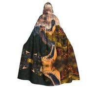 WHJDPP Mantello con cappuccio per adulti, motivo: la Grande Muraglia Cinese, per Halloween, feste in costume ed eventi a tema