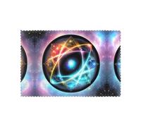 WHJDPP Meraviglioso set di 6 tovagliette con stampa universo, per tavolo da pranzo, per casa e banchetti, facili da pulire a temperatura ambiente per un uso duraturo