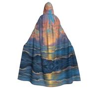 WHJDPP Morning Cloud Sea Picture Adult Hooded Cloak è un poncho con cappuccio super grande, confortevole e resistente per Halloween