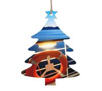 WHJDPP Ornamenti di legno di Natale a forma di albero di Natale 1 PC festa in piscina nave da crociera stampa per appendere