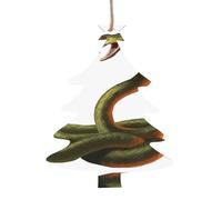 WHJDPP Ornamenti di legno di Natale di forma dell'albero di Natale 2 PCS stampa del serpente per appendere