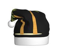 WHJDPP Palm trees by the sea Picture Christmas Hat for Adult for Christmas, Halloween, Capodanno, saldi, promozioni