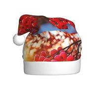 WHJDPP Piccole bacche rosse Immagine Uomini e donne peluche cappelli di Natale, adulti capodanno festa tappi