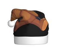 WHJDPP Piccolo orso marrone sulla stella stampa cappello di Natale durevole per adulti per Halloween, Natale, Capodanno