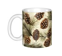 WHJDPP Pino confine Foto tazza in ceramica Tazze per cappuccino, latte, cereali, yogurt, latte, bevande calde o fredde Forno a microonde