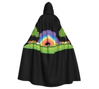 WHJDPP Rainbow Garden Picture Adult Hooded Cloak è un poncho con cappuccio super grande, confortevole e resistente per Halloween