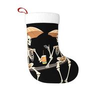 WHJDPP Scheletri su una gita di primavera stampa calze decorative natalizie per decorare durante Halloween, Natale e Capodanno