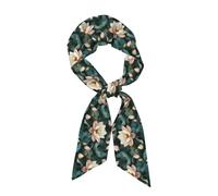 WHJDPP Sciarpa lunga di seta Blooming lotus Pattern morbido confortevole delicato sulla pelle e traspirante adatto per giochi di viaggio e feste