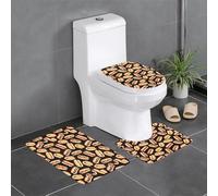 WHJDPP Set di 3 tappetini divertenti con immagine di hot dog, assorbenti e antiscivolo, per bagno, WC e cucine