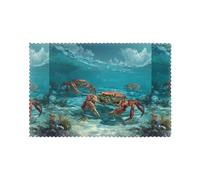 WHJDPP Set di 6 tovagliette per tavolo da pranzo, lavabili, resistenti al calore e alle pieghe, per decorazioni per la casa