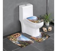 WHJDPP Set di tappeti da bagno antiscivolo con stampa Grand Canyon, 3 pezzi, tappetini ovali e rettangolari per WC, toeletta e servizi igienici