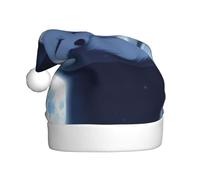 WHJDPP Sleeping Fox Under The Moon Picture Uomo e donna peluche cappelli di Natale, adulti Capodanno festa tappi