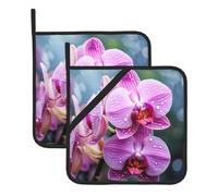 WHJDPP Sottovaso isolato quadrato con stampa floreale nazionale malese, 2 pezzi, dotato di una comoda corda laterale per appenderlo facilmente