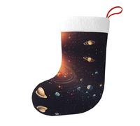 WHJDPP Spazio esterno galassia sistema solare stampato Natale calzini decorativi calza Aggiungi allegria festiva ad Halloween, Natale