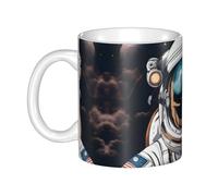 WHJDPP Tazza in ceramica con immagine di astronauta, per cappuccino, latte, cereali, yogurt, latte, bevande calde o fredde Forno a microonde