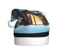 WHJDPP The Cold Snow Hut Cappello di Natale stampato per feste per adulti come regalo per uomini e donne