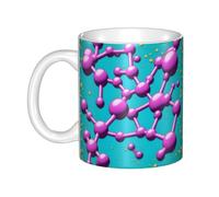 WHJDPP The dopamine link Picture tazza in ceramica tazze per cappuccino, latte, cereali, yogurt, latte, bevande calde o fredde forno a microonde