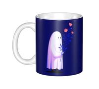 WHJDPP The Ghost of the Bouquet Tazza in ceramica per cappuccino, latte, cereali, yogurt, latte, bevande calde o fredde Forno a microonde