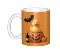 WHJDPP The Joy of Pumpkin and Duck Tazza in ceramica per cappuccino, latte, cereali, yogurt, latte, bevande calde o fredde Forno a microonde