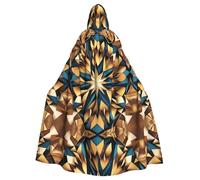 WHJDPP Un bel caleidoscopio stampato Halloween adulto mantello con cappuccio mantello da indossare durante Halloween, giochi di ruolo