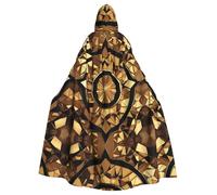 WHJDPP Un caleidoscopio astratto stampa Halloween adulto mantello con cappuccio mantello da indossare durante Halloween, gioco di ruolo