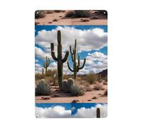 WHJDPP un sacco di cactus Picture Tin pittura decorativa 20,3 x 30,5 cm Realizzato in banda stagnata, resistente all'usura e durevole