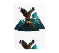 WHJDPP Un'aquila vola nel suo nido di montagna Quadro decorativo in latta 20,3 x 30,5 cm Realizzato in banda stagnata, resistente all'usura e durevole
