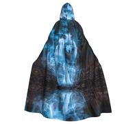 WHJDPP Walking Wolf Printing Adult Hooded Cloak è un poncho con cappuccio super grande, confortevole e resistente per Halloween