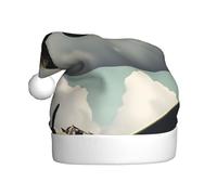 WHJHBD Aeroplano della seconda guerra mondiale ha stampato i cappelli di Natale della peluche degli uomini e delle donne, cappelli di festa di Capodanno adulti