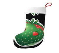 Whjhbd Calzini decorativi natalizi stampati con fragole verdi per riempire piccoli regali come caramelle e piccoli giocattoli