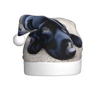 WHJHBD carino Labrador Dog Stampato Uomini e donne peluche cappelli di Natale, adulti Capodanno festa tappi