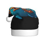 WHJHBD Cute mare mostro nave Stampato Uomini e donne peluche cappelli di Natale, adulti Capodanno festa tappi